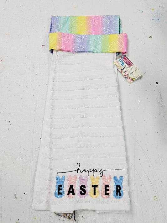 Ombre Easter Egg Embroidered Towel