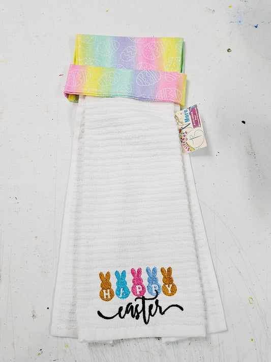 Ombre Easter Egg Embroidered Towel