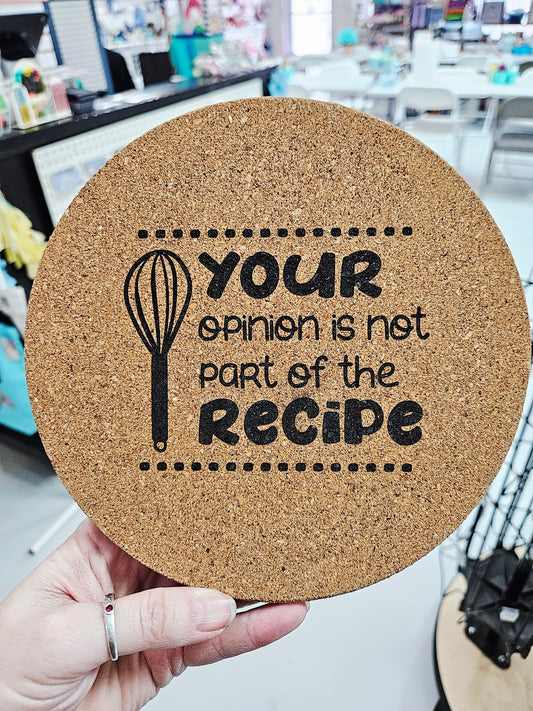 Cork Trivet/Hotpad Opinion Not Part Recipe