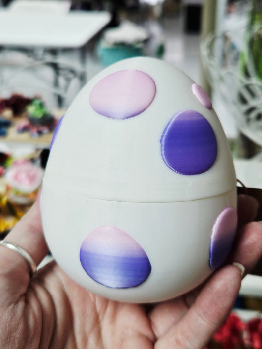 White Mystery 3D Dino Eggs with Spots