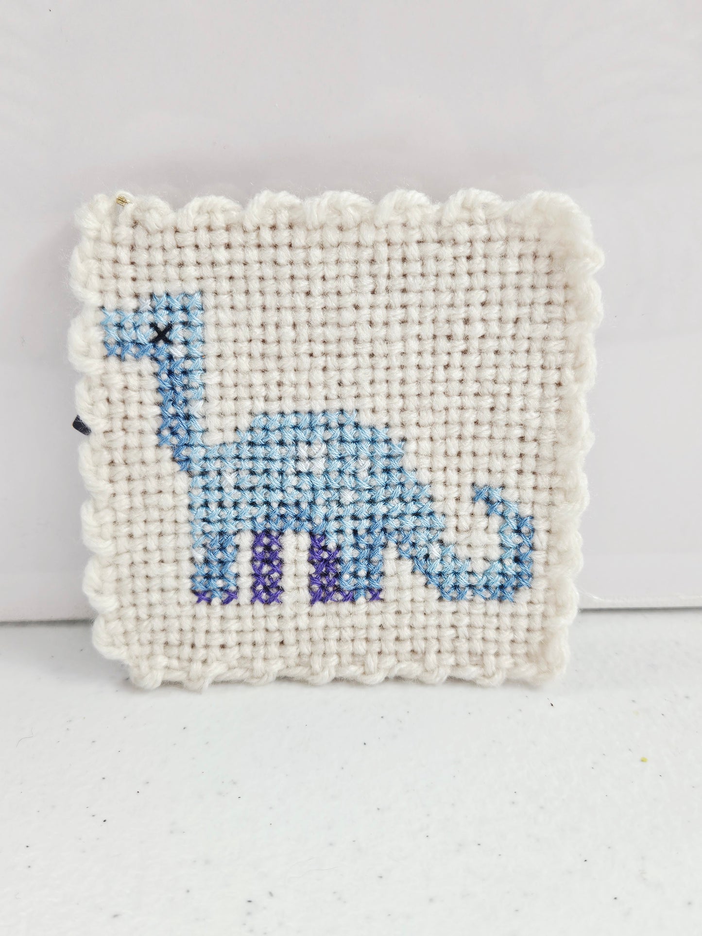 Blue Dinosaur Woven Coaster