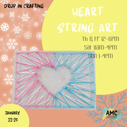 String Art Heart Drop-In Craft