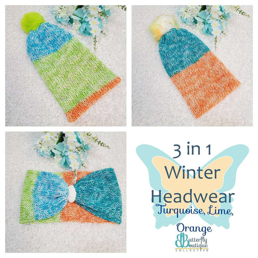 Three-in-One Winter Hat/Headband