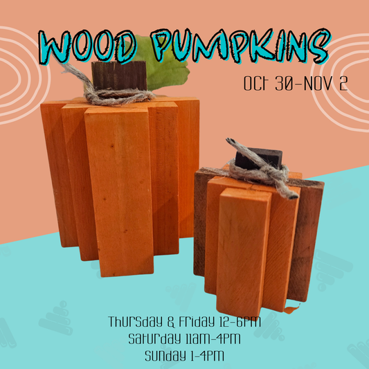 Wood Pumpkins – Drop-In Craft