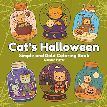 Cat's Halloween Coloring Book