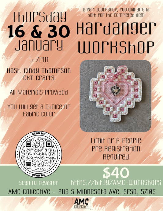 Hardanger Workshop - 1/16 & 1/30/2025, 5-7pm