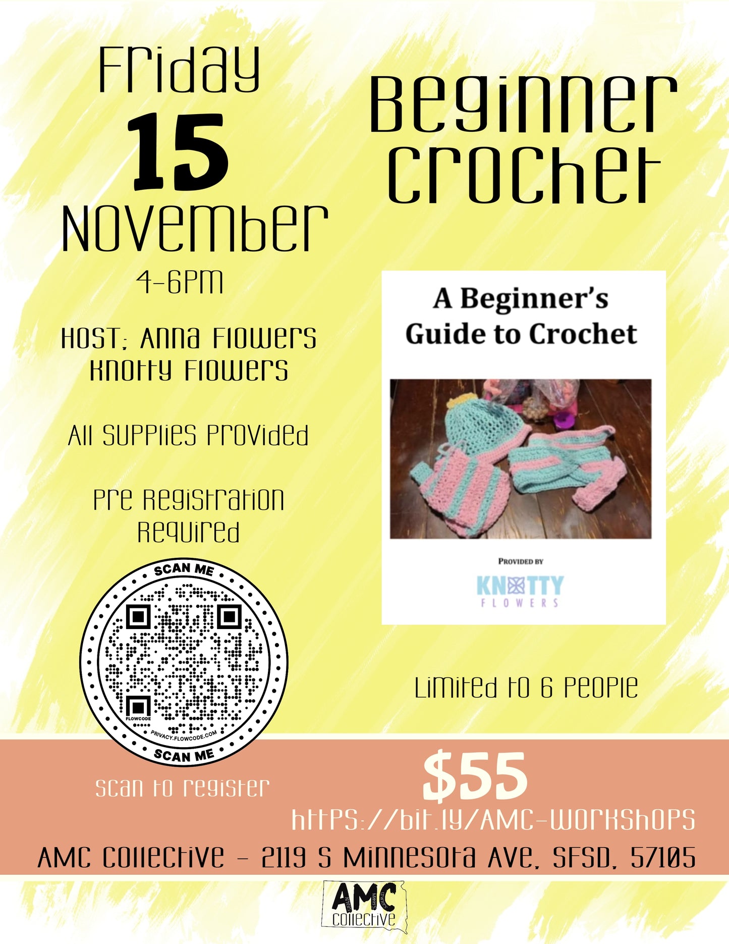 11/15/2024, 4-6pm - Beginner Crochet