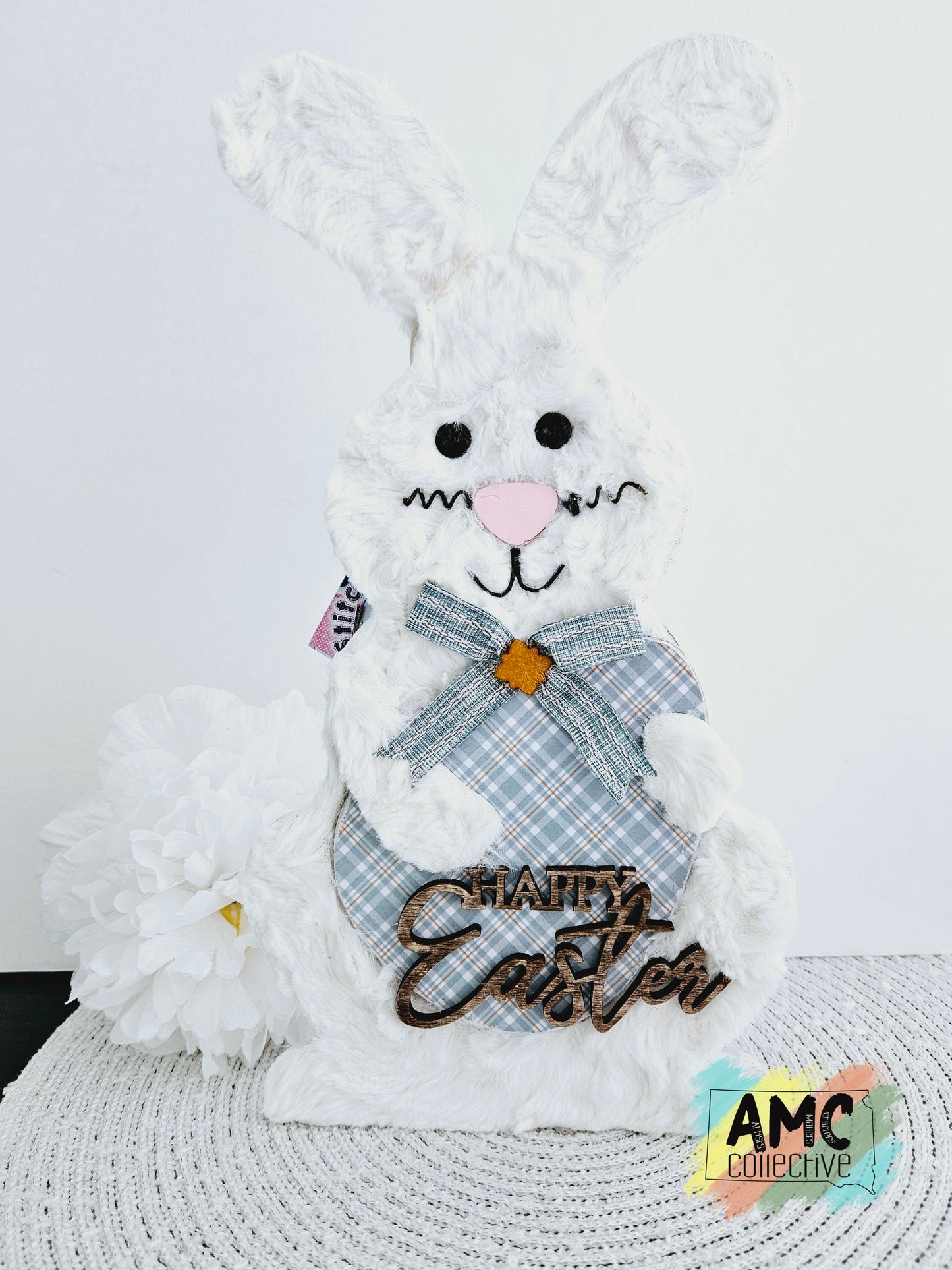 Easter Bunny Wood Statue