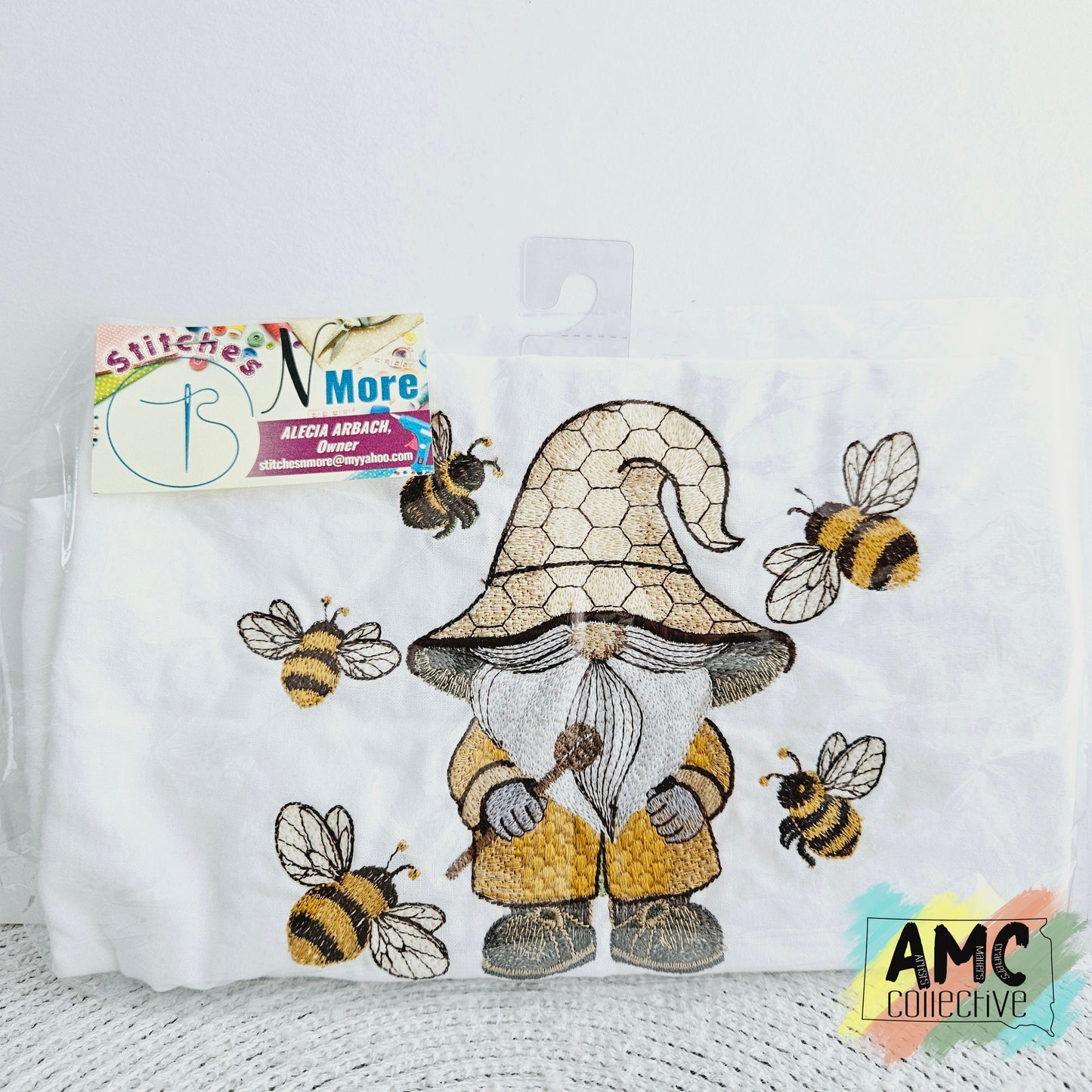 Gnome and Bee Tea Towel