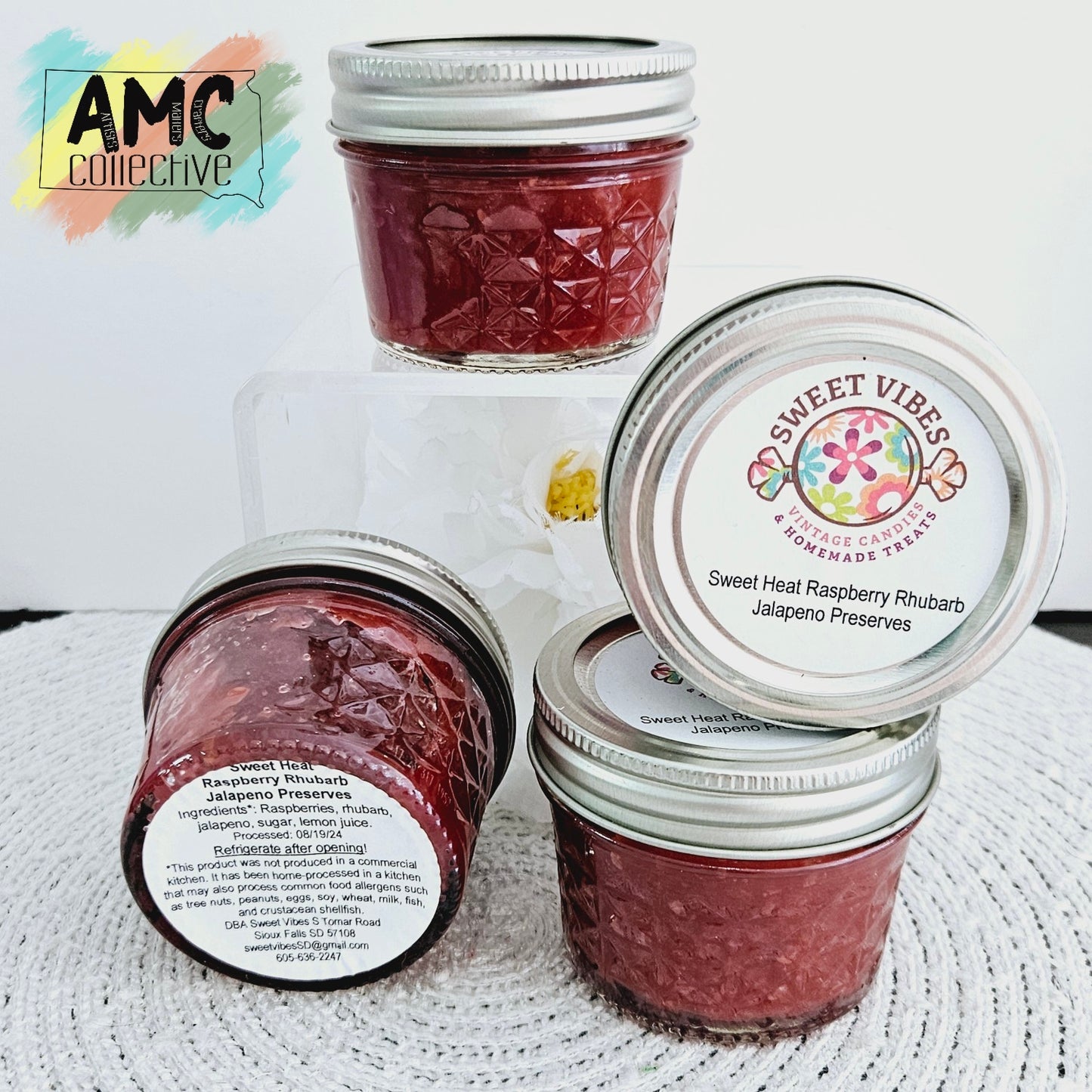 Sweet Heat Raspberry Rhubarb Jalapeno Preserves