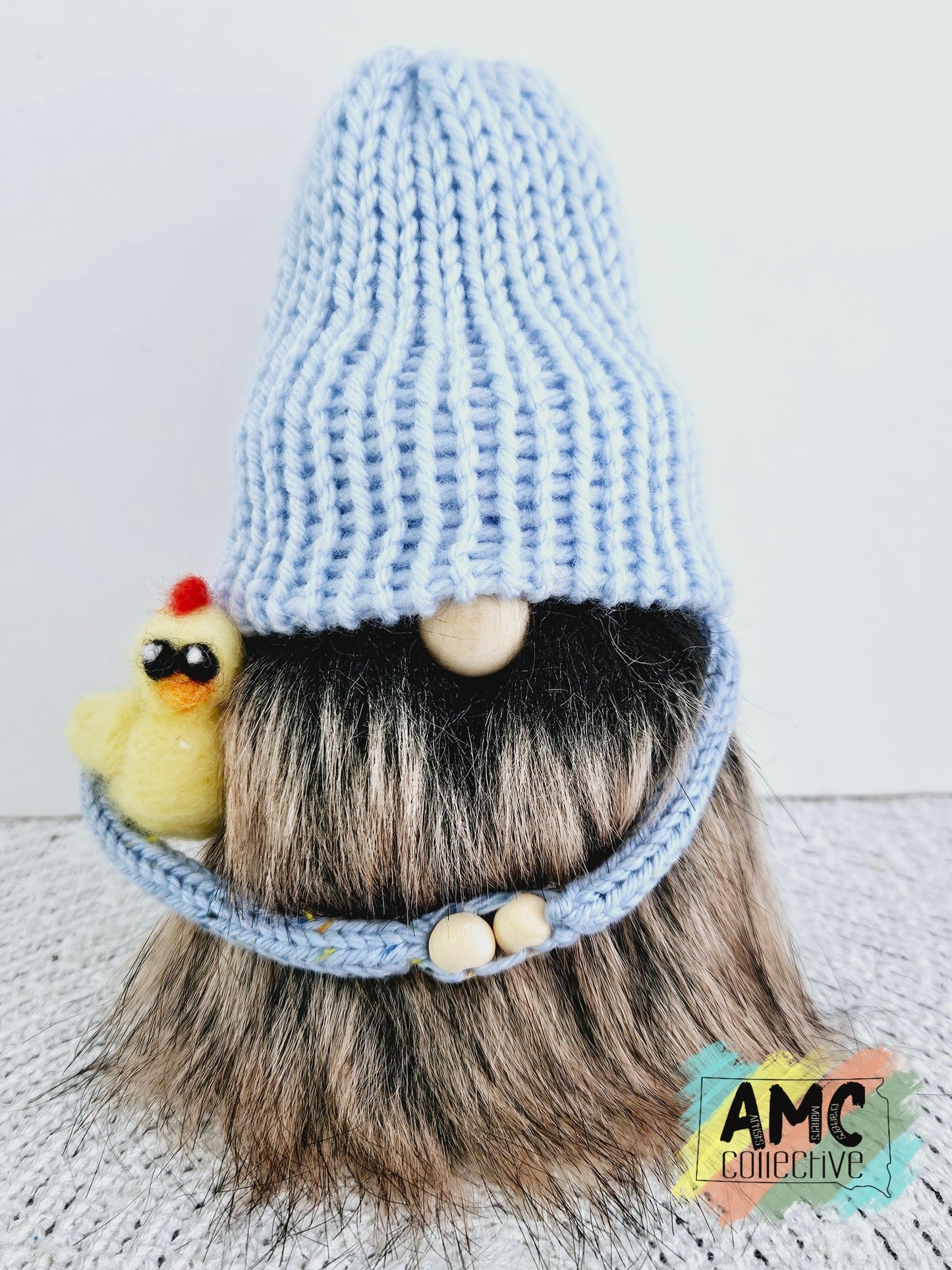 Gnome with Felted Chicken