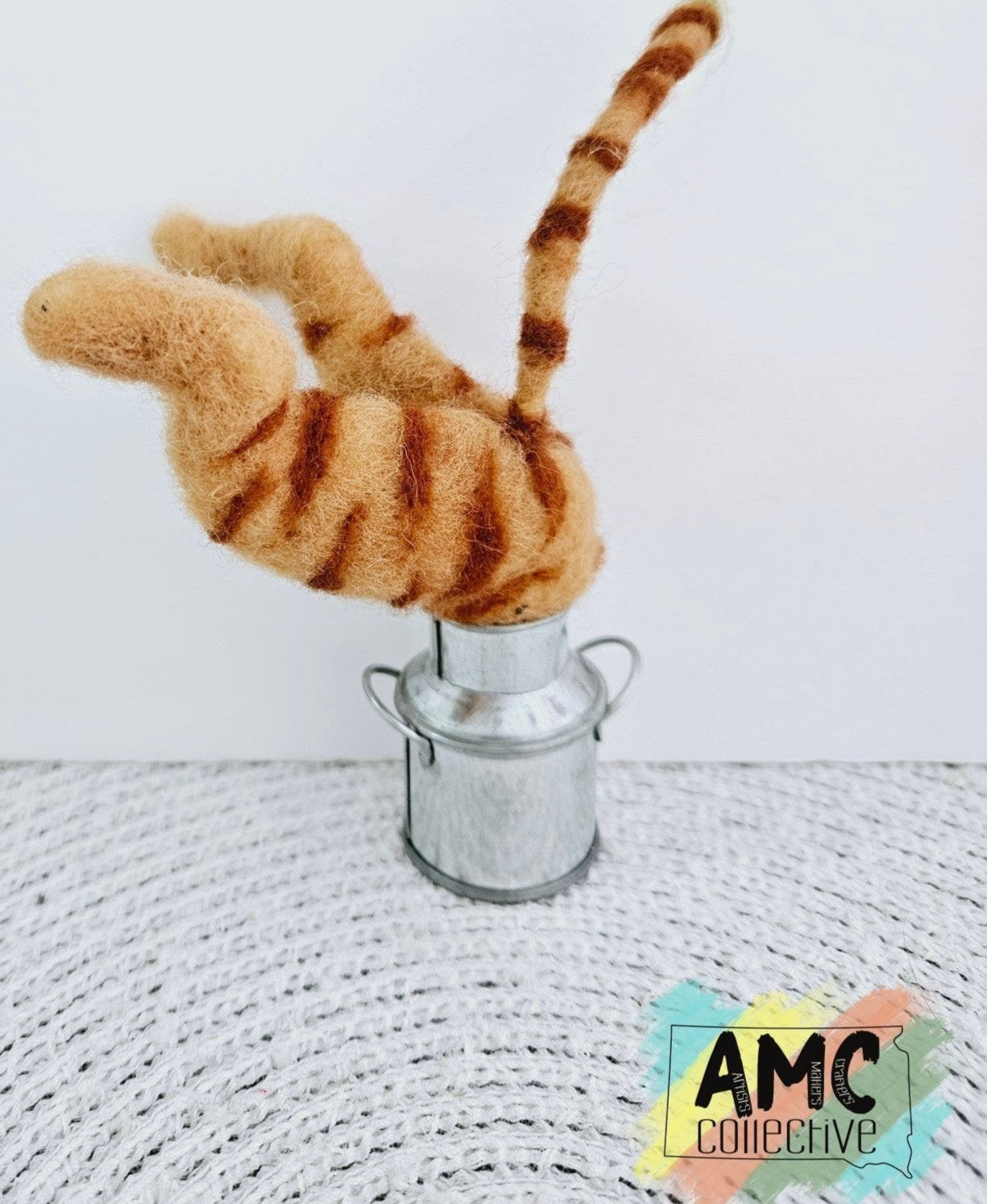 Felted Cat in a Jug