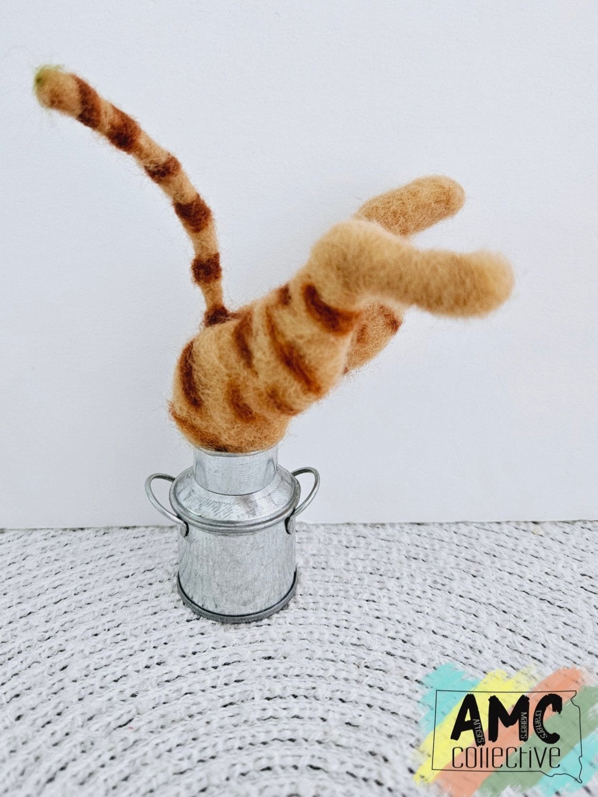 Felted Cat in a Jug