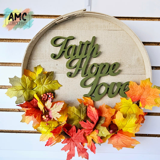 Faith Hope Love Wall Hanging