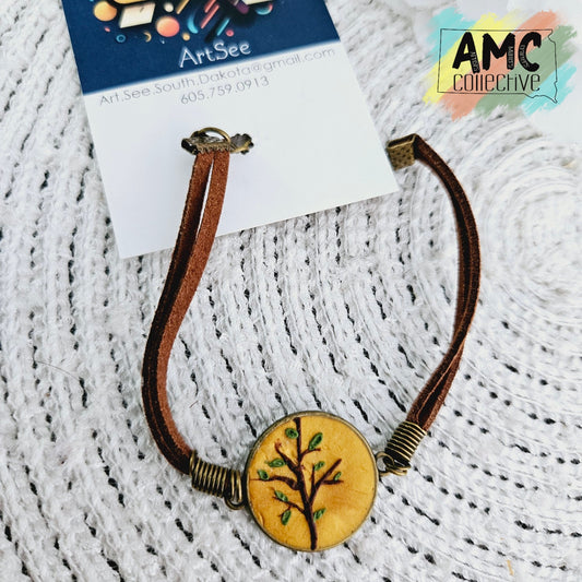 Tree Leather Bracelet