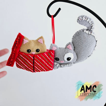 Felt Cat Ornaments