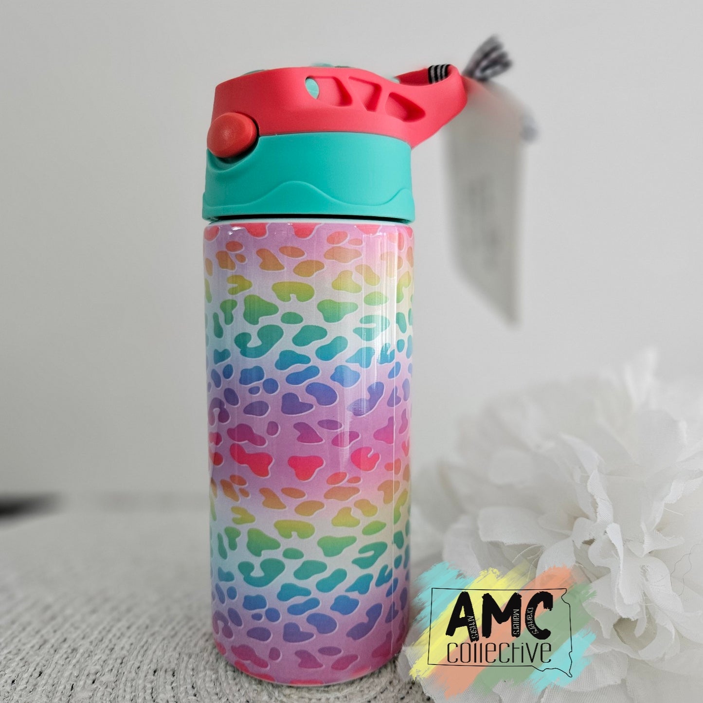 Leopard Print Kids Waterbottle