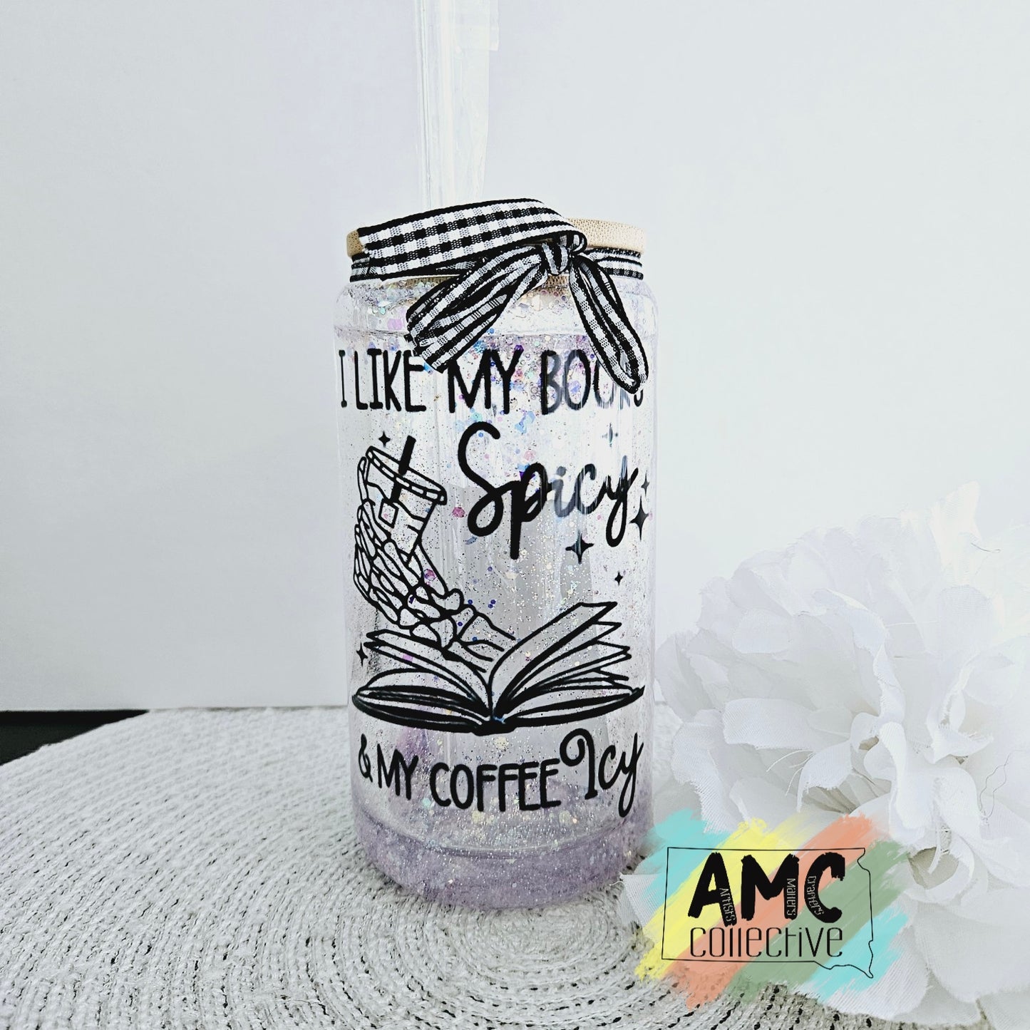 I Like My Books Spicy/Coffee Icy Snow Globe Tumbler