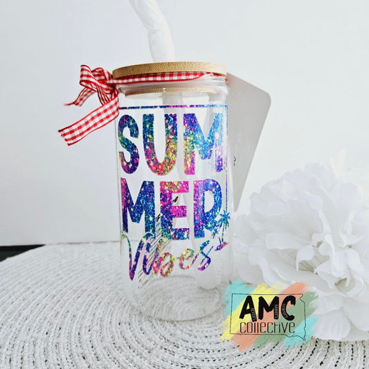 Summer Vibes Glass Can