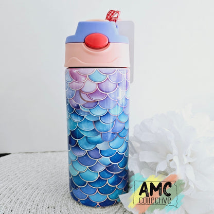 Mermaid Print Kids Waterbottle