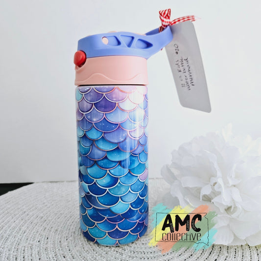 Mermaid Print Kids Waterbottle