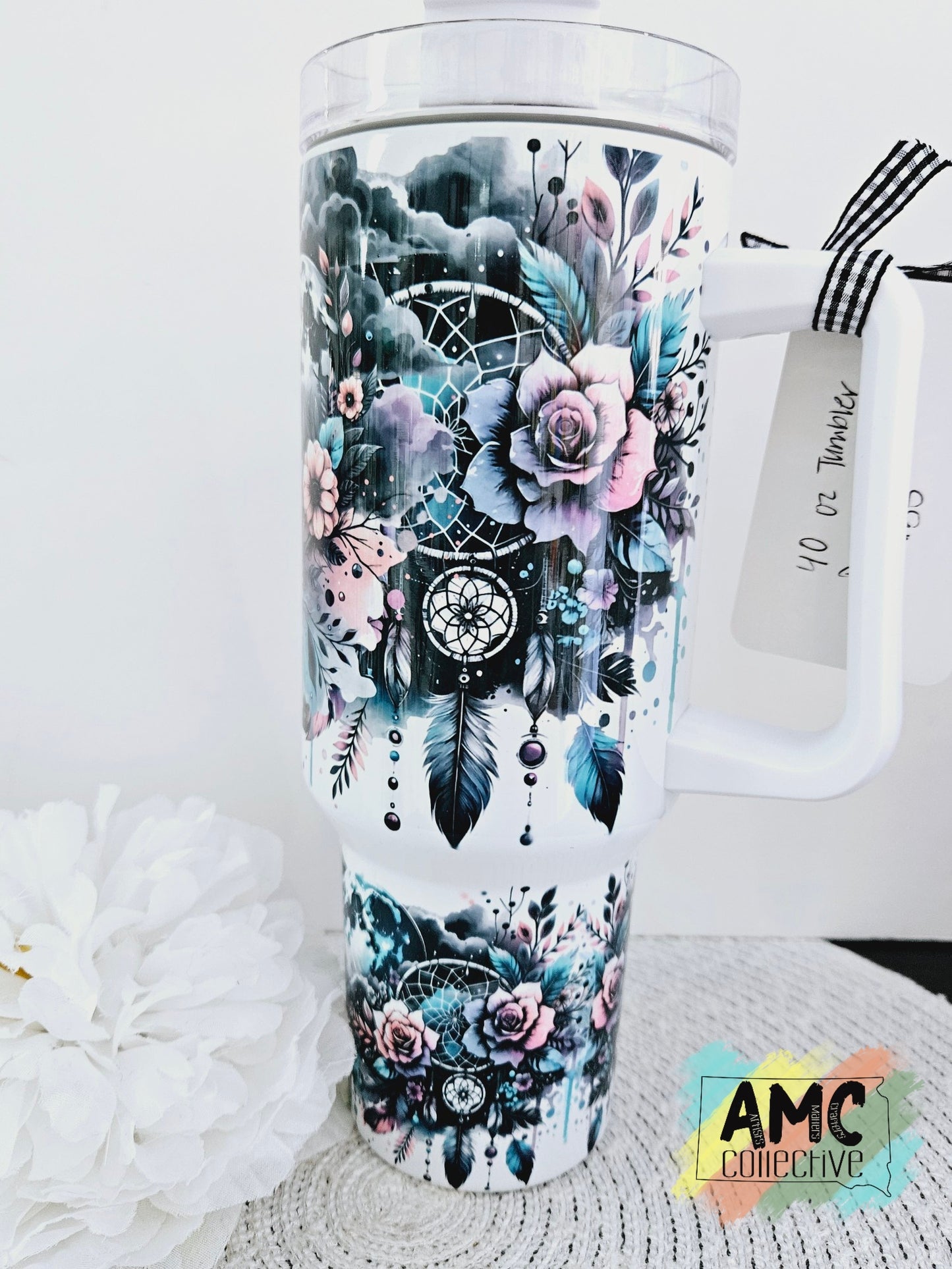 Owl and Dreamcatcher Handled Tumbler