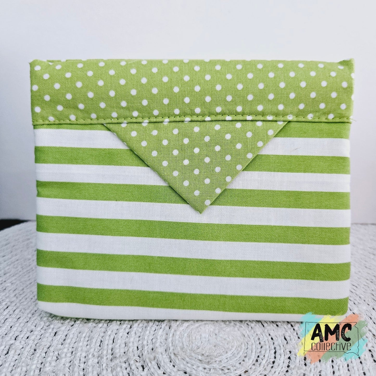 Green Dot/Stripe Snap Bag