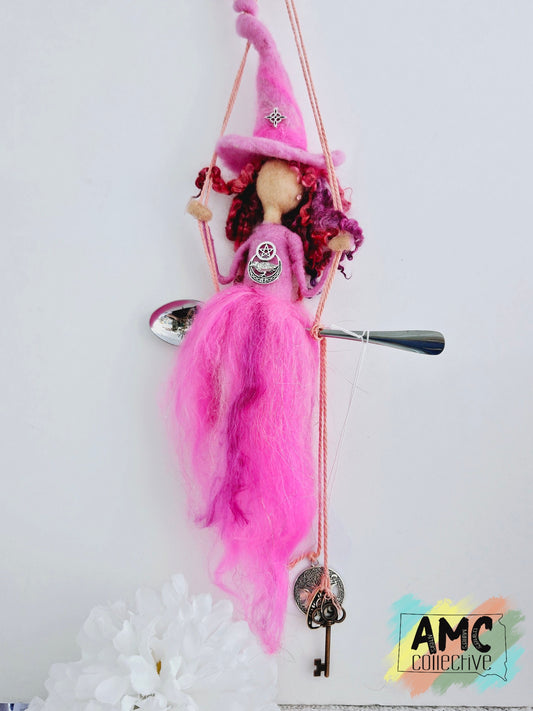 Pink Kitchen Witch