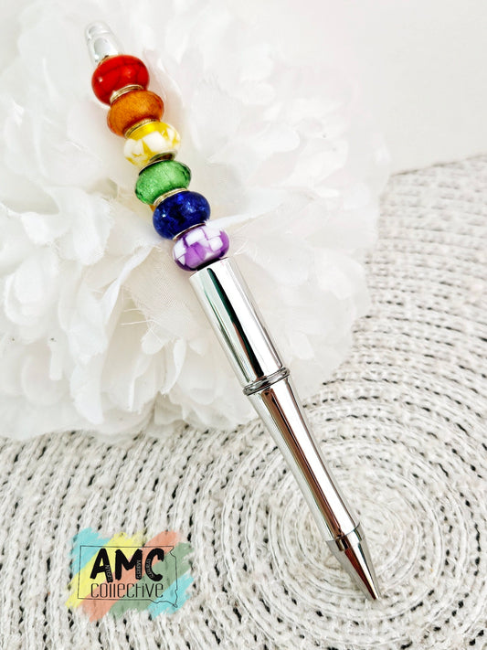 Rainbow Beaded Pen