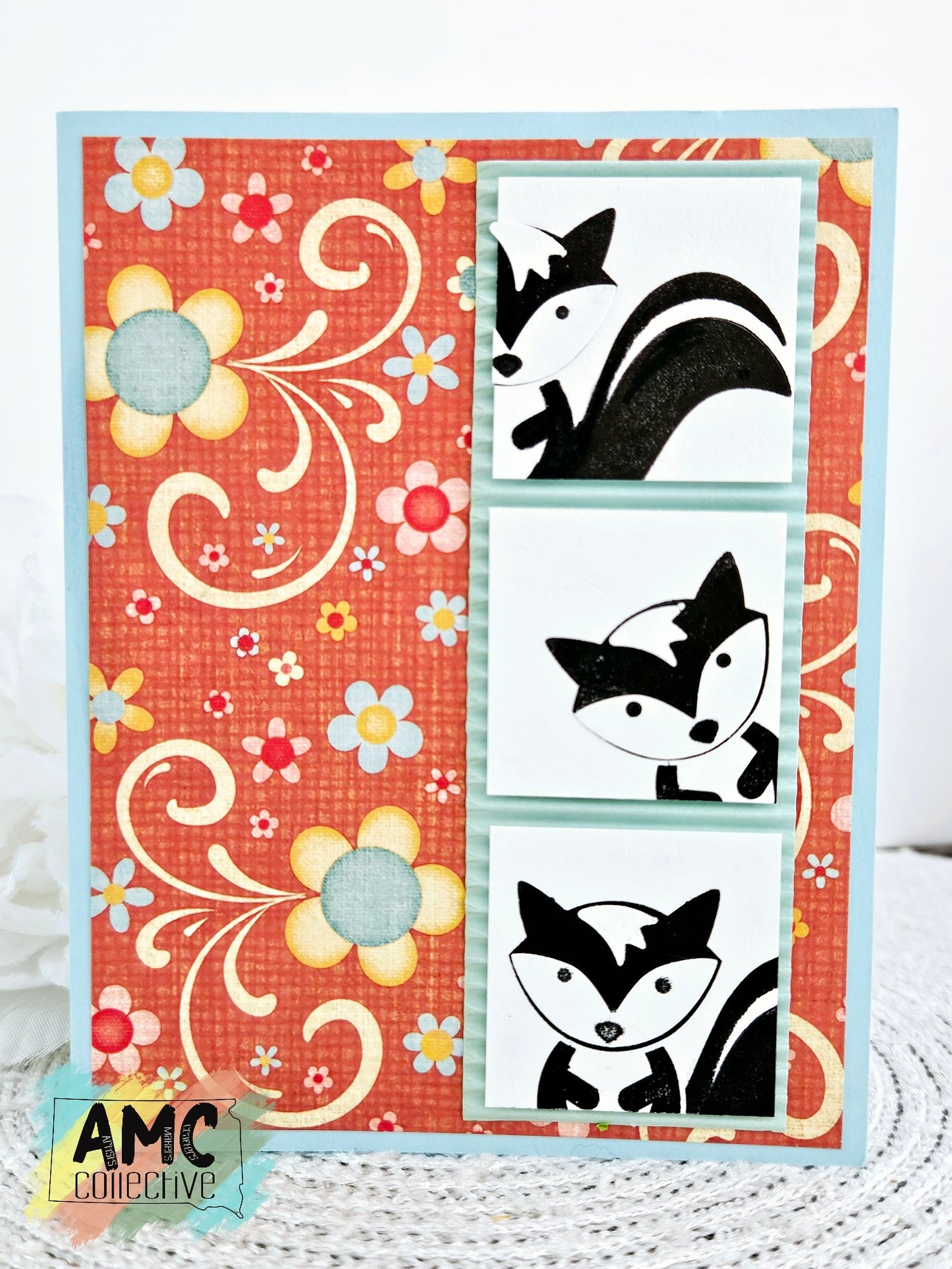 3 Skunk Greeting Card