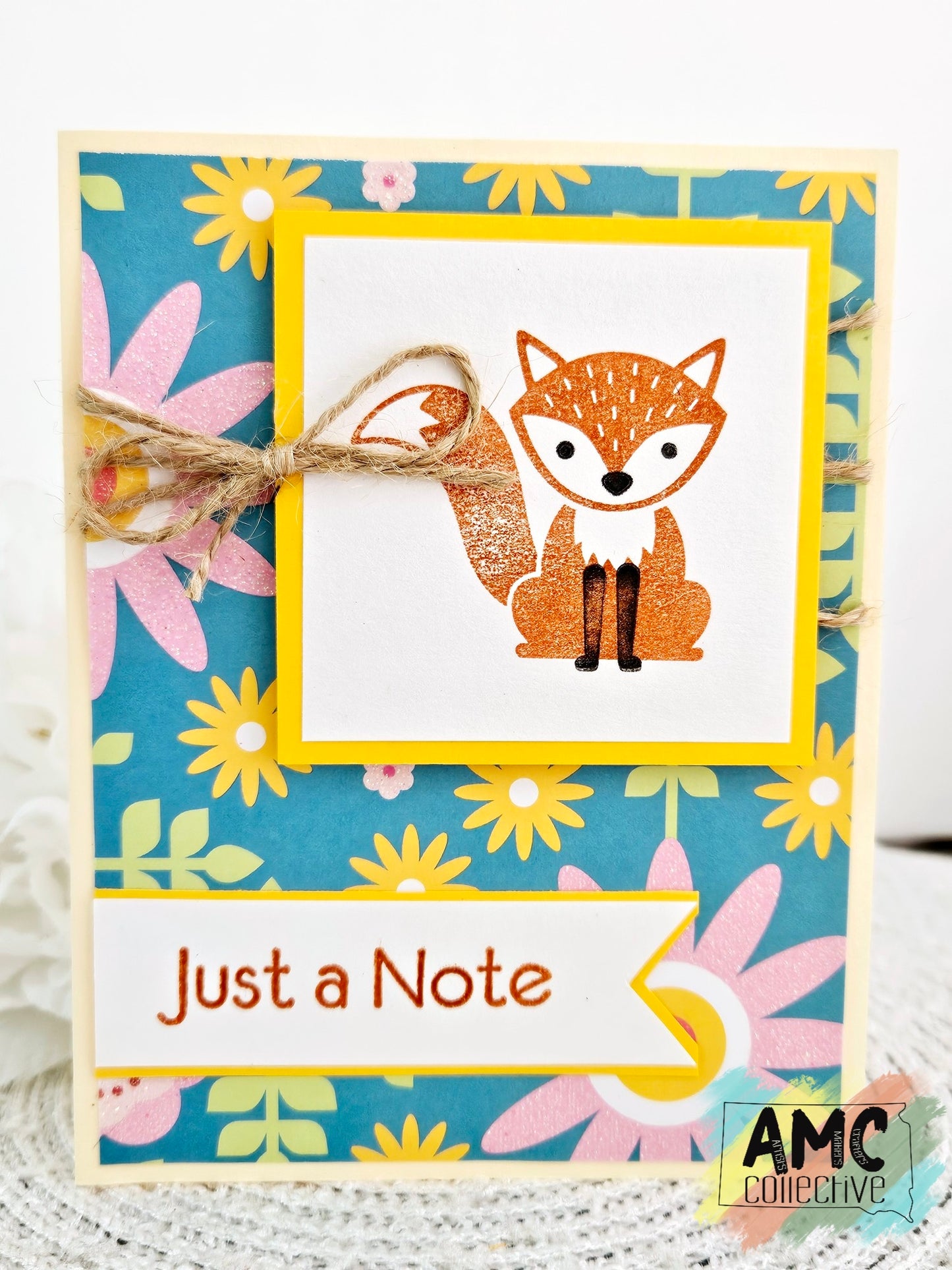 Just a Note Fox Greeting Card