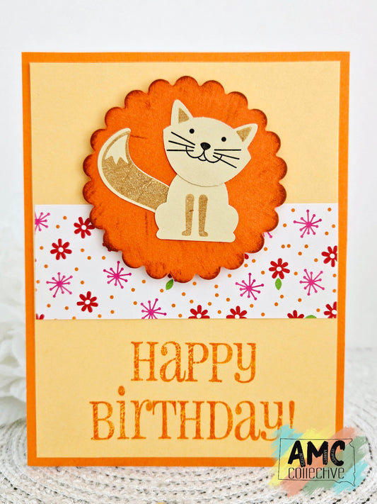 Happy Birthday Cat Greeting Card