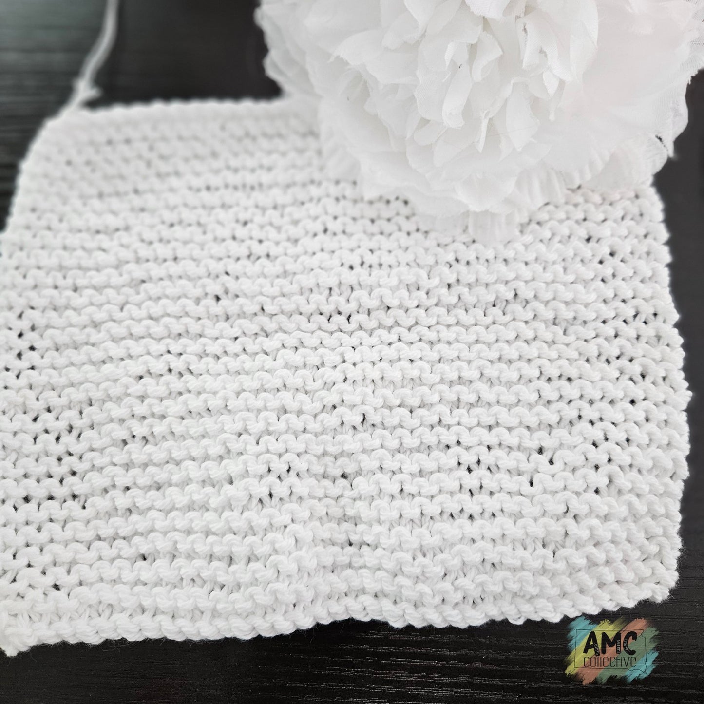 White Knit Dish Cloth