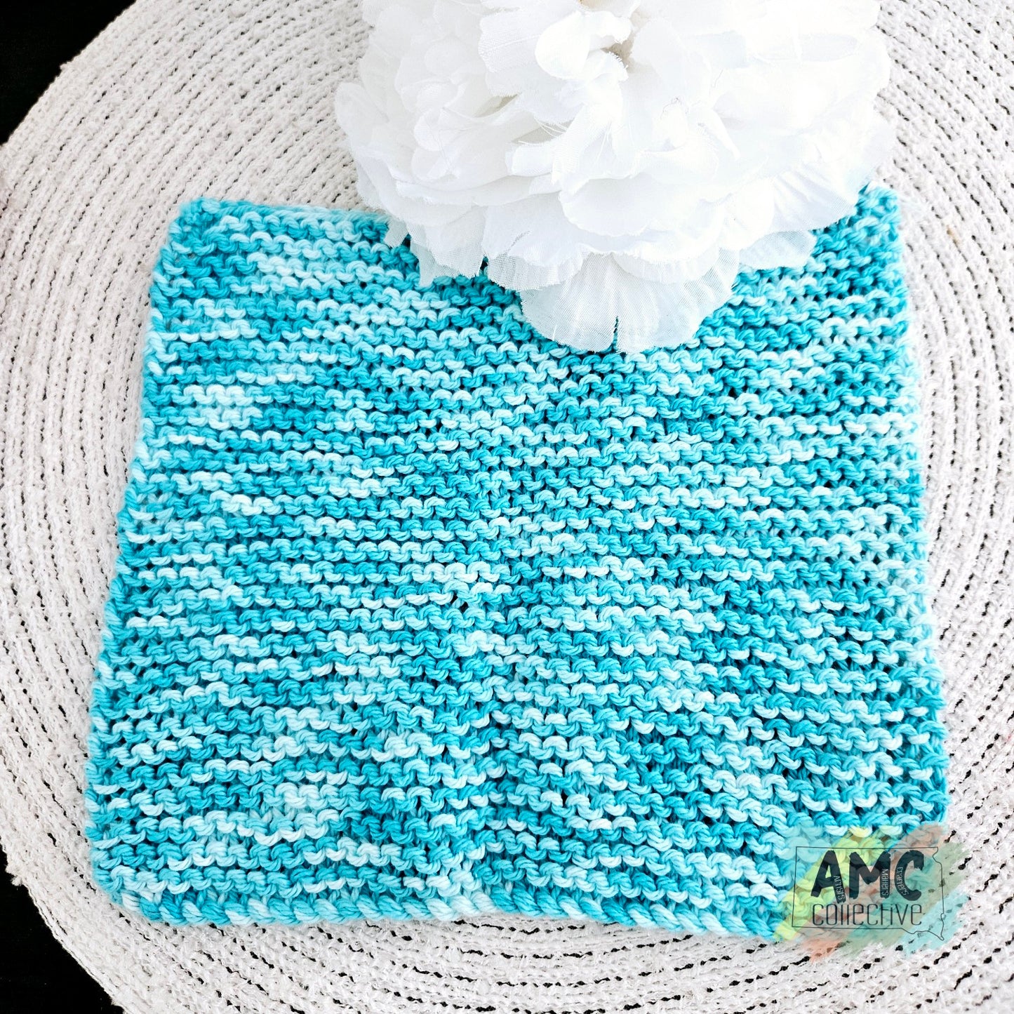 Aqua Knit Dish Cloth