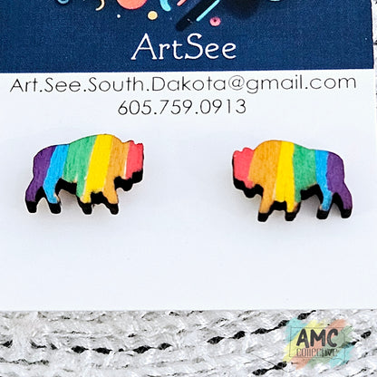 Buffalo Stud Earrings