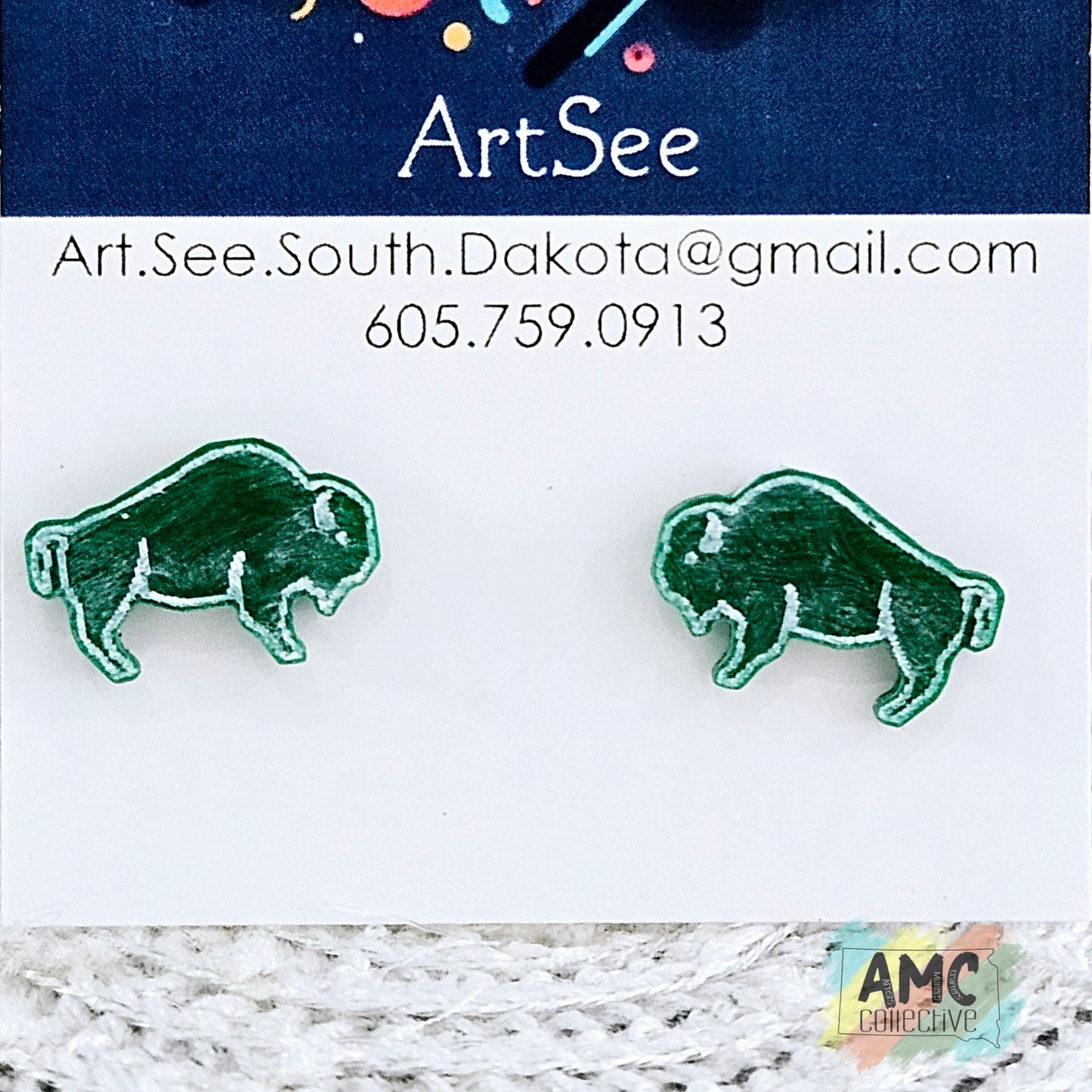 Buffalo Stud Earrings