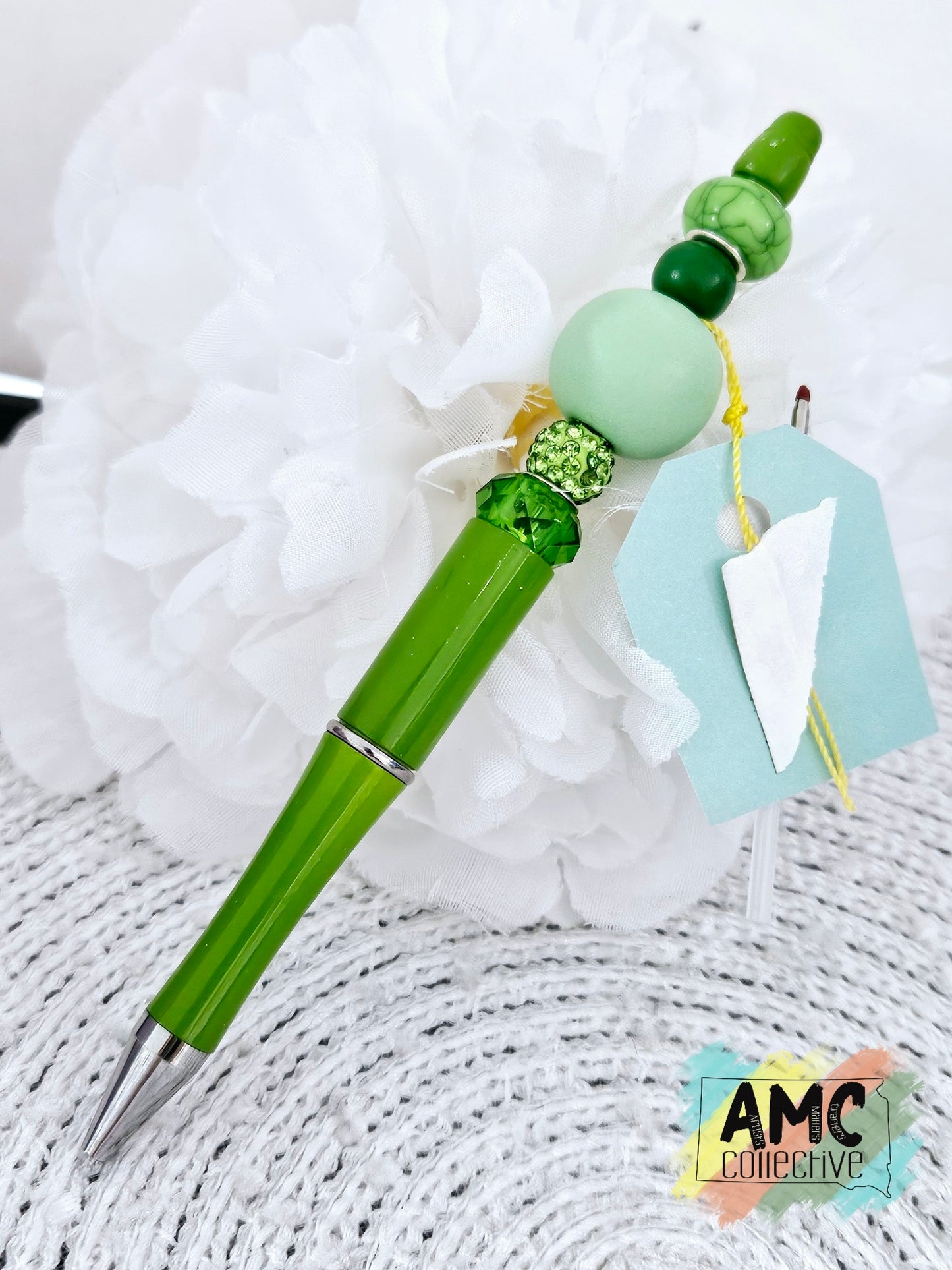 Green Beaded Pen