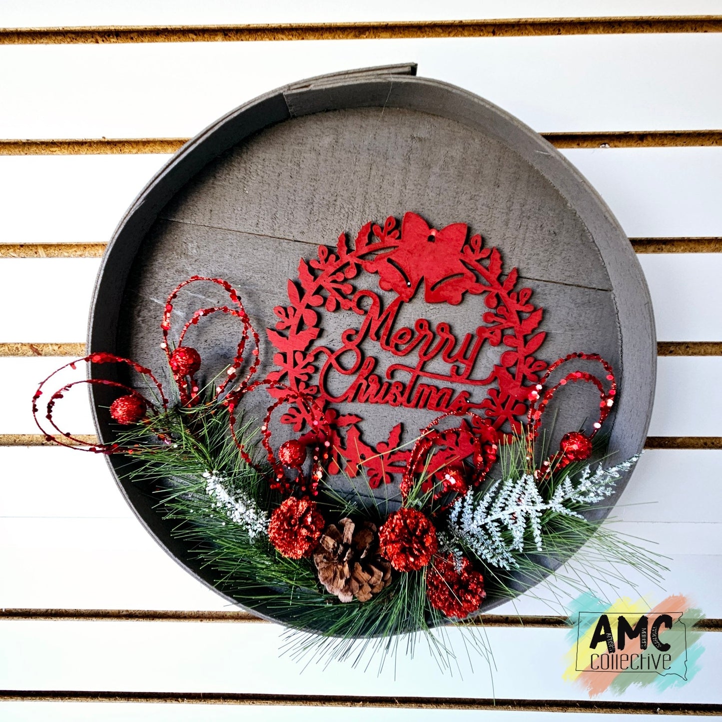 Merry Christmas Wall Hanging - Red