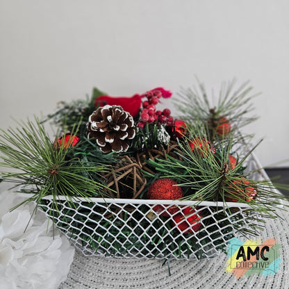 Red Cardinal Decor Basket