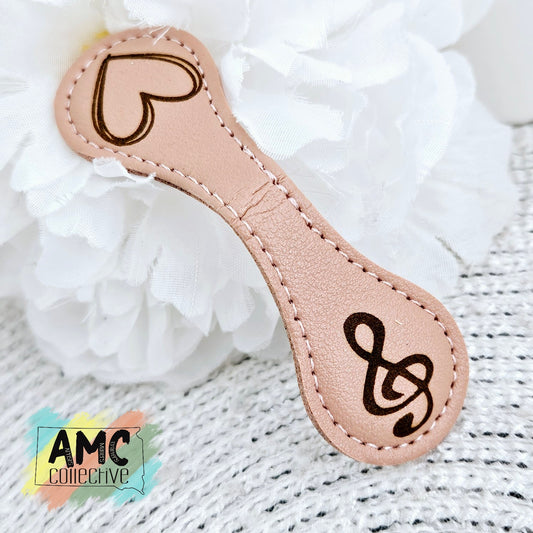 Magnetic Bookmarks Pink Music/Heart