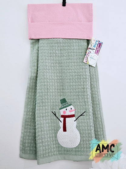 Pink/Green Christmas Towel