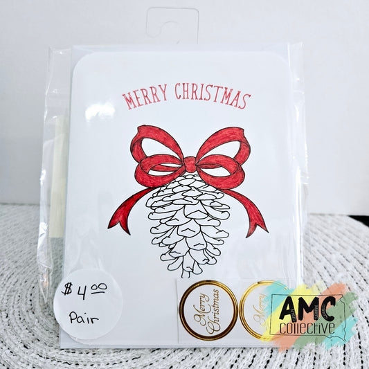 Merry Christmas Pinecone Card