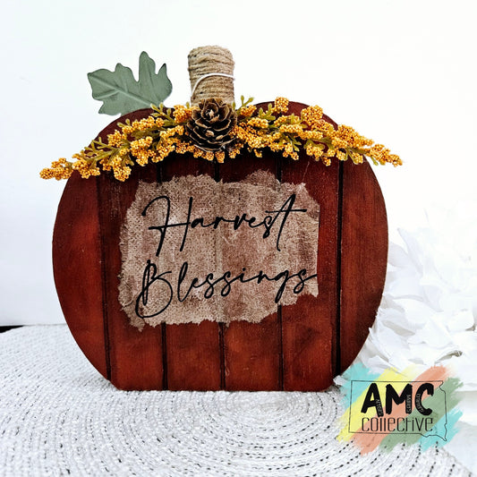 Harvest Blessings Pumpkin Decor