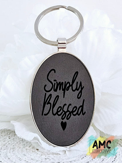 Simply Blessed Keychain