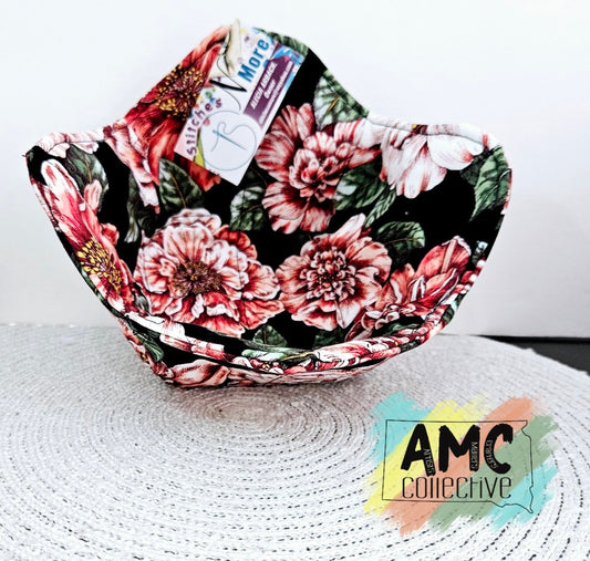 Red Floral Bowl Holder