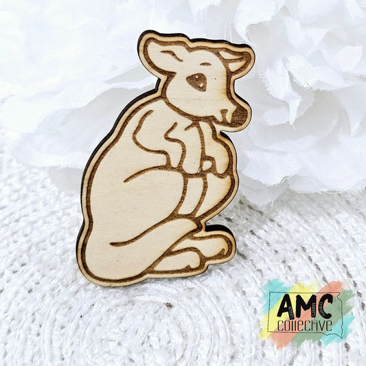 Kangaroo Wood Magnet