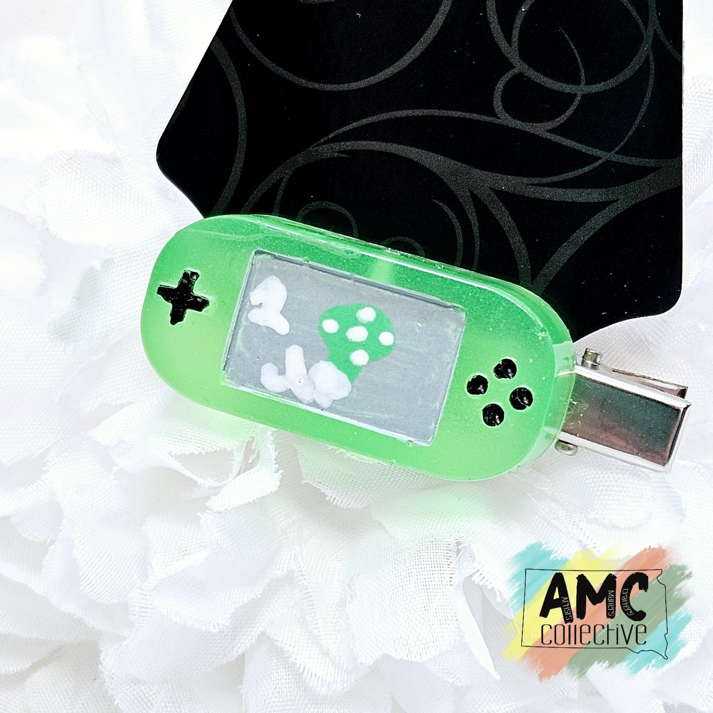 Handheld Video Game Resin Hair Clip