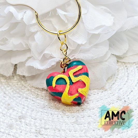 2025 Heart Resin Keychain