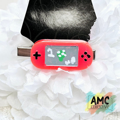 Handheld Video Game Resin Hair Clip