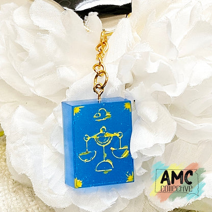 Astrological Sign Resin Keychain - Libra